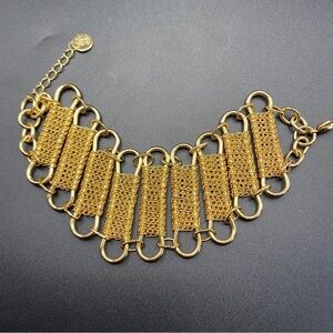 PLUNDER Design Eloise Gold Tone Mesh Bracelet